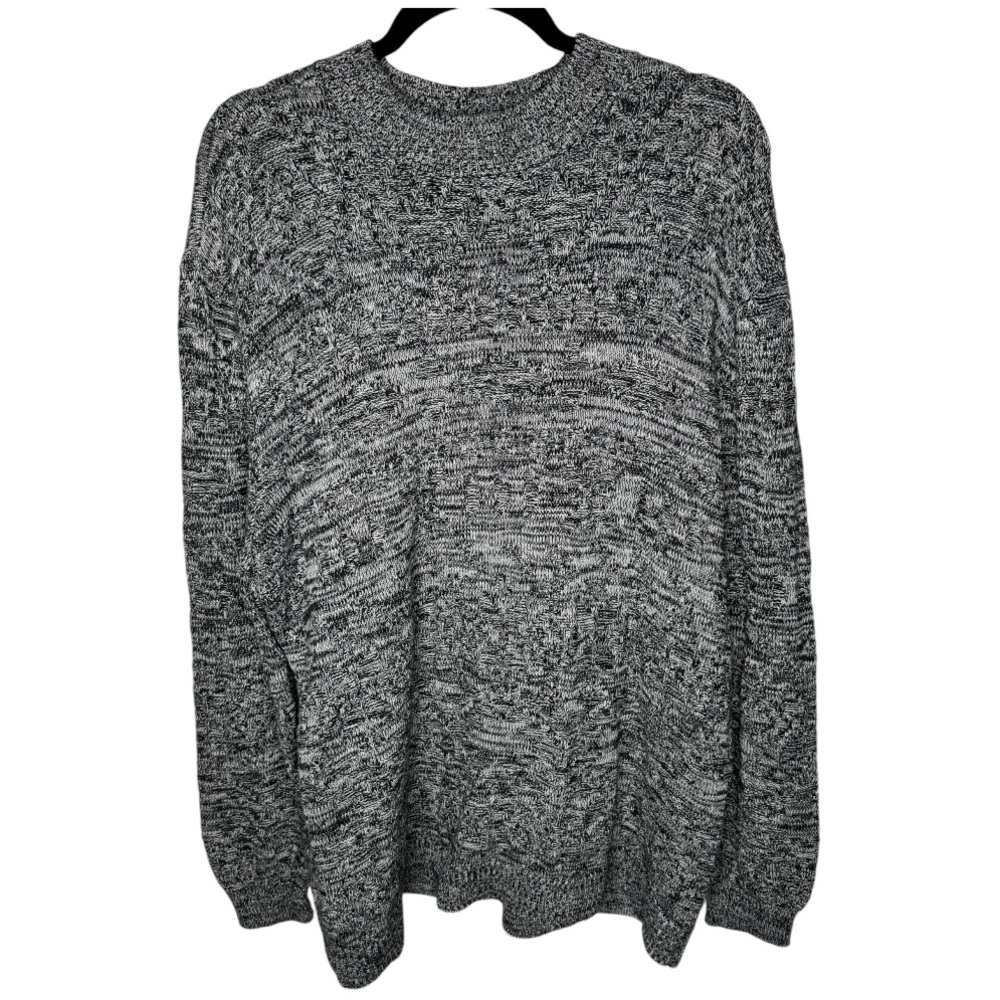 PACSUN GOLDEN STATE Black White Chunky Long Crewneck Knit Sweater Men size:L